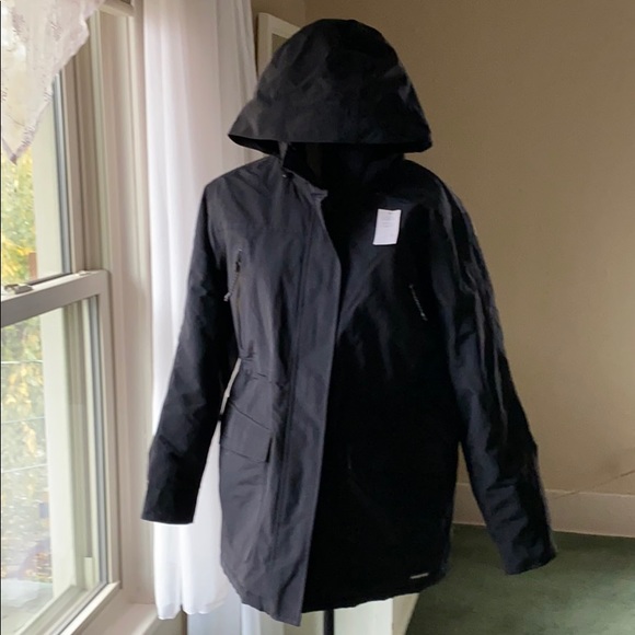 Lands' End Jackets & Blazers - Lands’ End Squall hooded winter jacket coat black